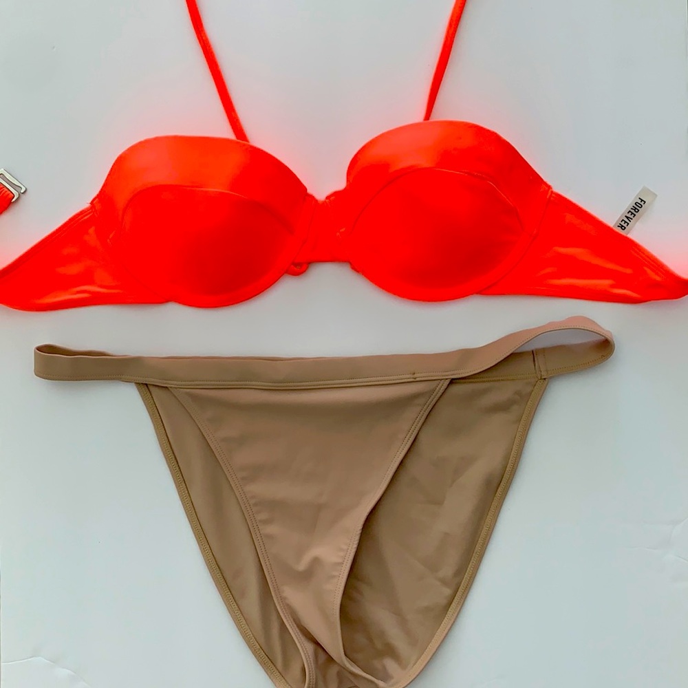Neon Orange Swimsuit Top *only*